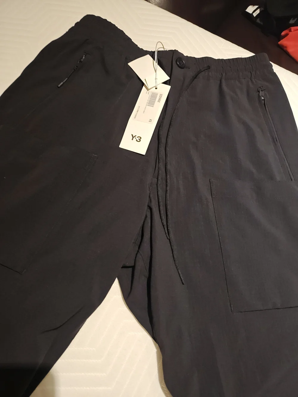 Y-3 Men's Black Elastic Waist Jogger Pants XS